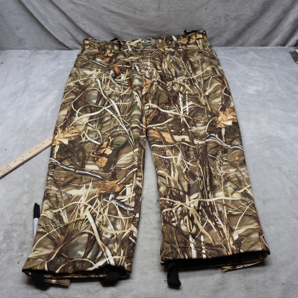 Drake Pants Mens XL 40-42 Advantage Max-4 HD Camo Fleece Lined Hunting 42x34